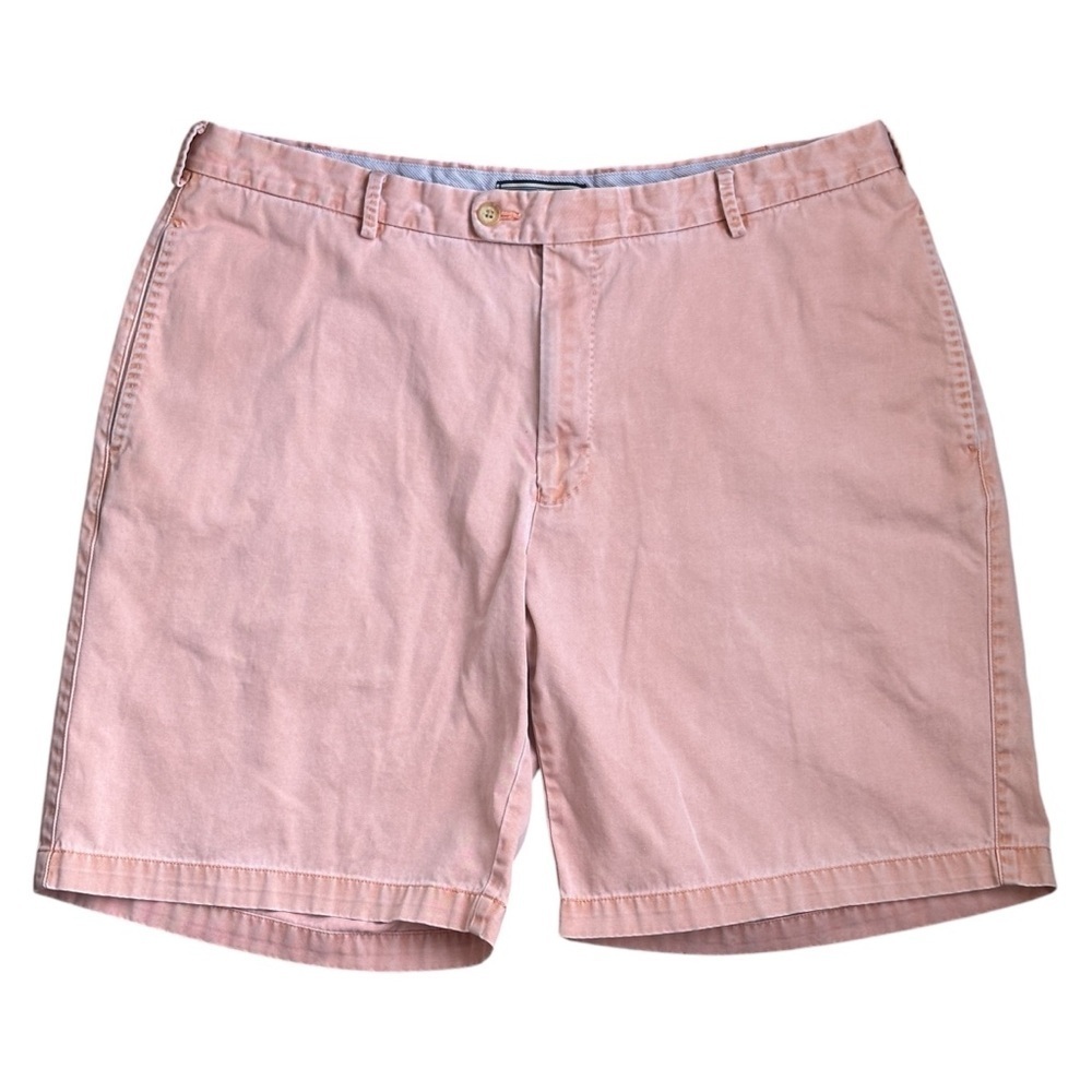 Peter Millar Winston Washed Twill Pima Cotton 9” Chino Shorts Lt Pink Men’s 38